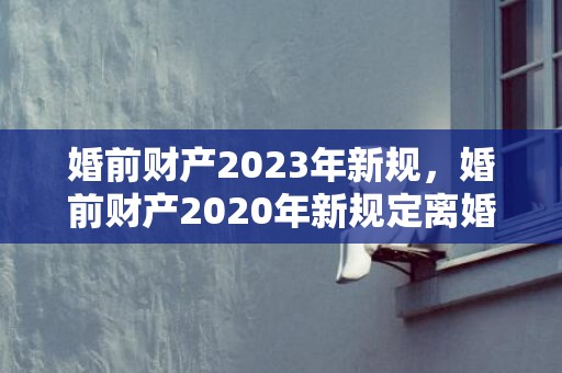 婚前财产2023年新规，婚前财产2020年新规定离婚