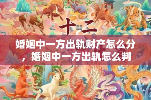 婚姻中一方出轨财产怎么分，婚姻中一方出轨怎么判