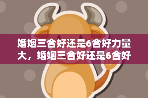 婚姻三合好还是6合好力量大，婚姻三合好还是6合好呢