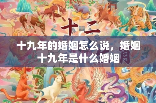 十九年的婚姻怎么说，婚姻十九年是什么婚姻