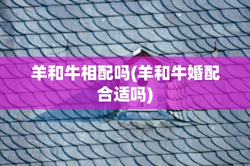 羊和牛相配吗(羊和牛婚配合适吗)