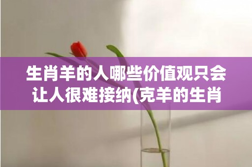 生肖羊的人哪些价值观只会让人很难接纳(克羊的生肖有哪些)