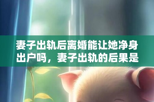 妻子出轨后离婚能让她净身出户吗，妻子出轨的后果是啥样的