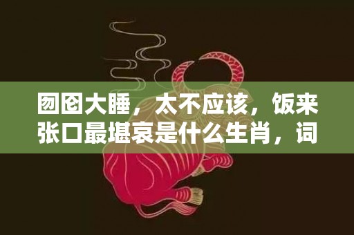 囫囵大睡，太不应该，饭来张口最堪哀是什么生肖，词语精准落实
