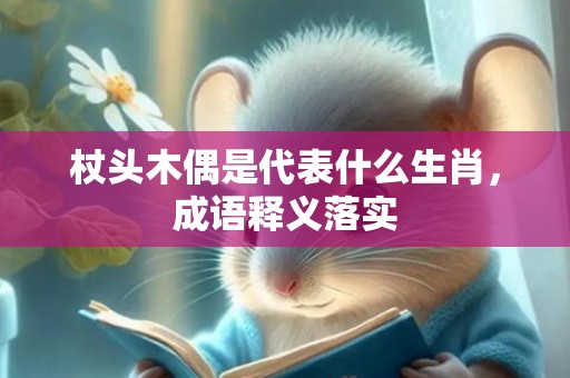 杖头木偶是代表什么生肖，成语释义落实