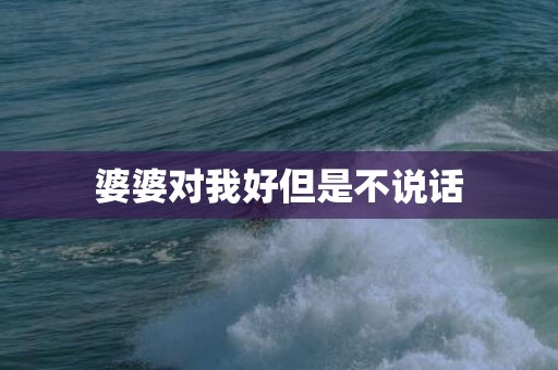 婆婆对我好但是不说话