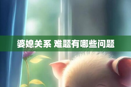 婆媳关系 难题有哪些问题