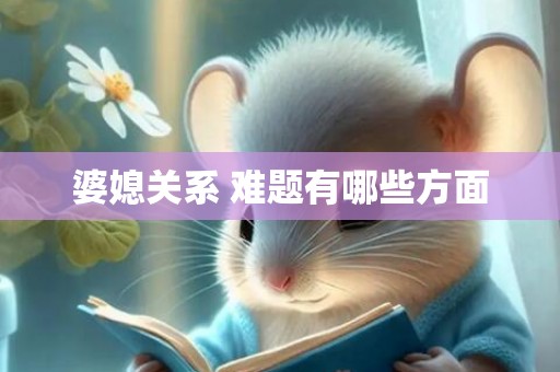 婆媳关系 难题有哪些方面