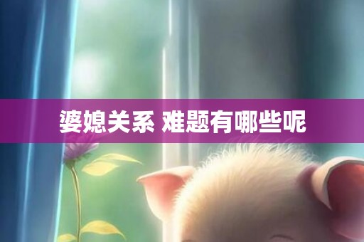 婆媳关系 难题有哪些呢