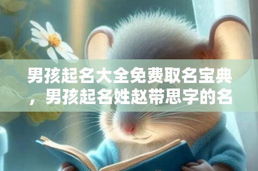 男孩起名大全免费取名宝典，男孩起名姓赵带思字的名字