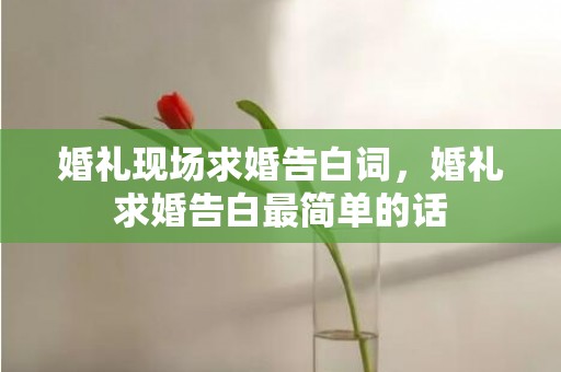 婚礼现场求婚告白词，婚礼求婚告白最简单的话