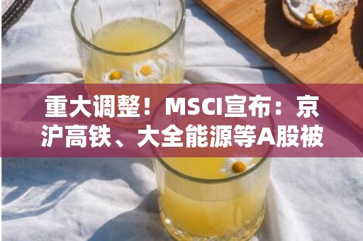 重大调整！MSCI宣布：京沪高铁、大全能源等A股被纳入 5月31日盘后生效