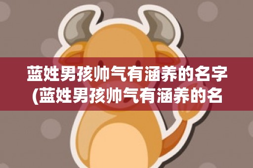 蓝姓男孩帅气有涵养的名字(蓝姓男孩帅气有涵养的名字)