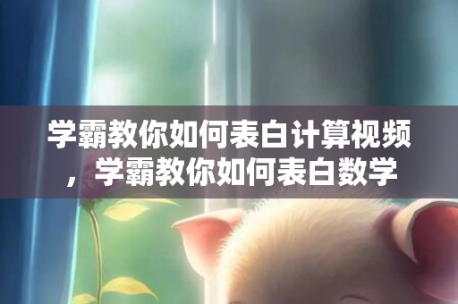 学霸教你如何表白计算视频，学霸教你如何表白数学