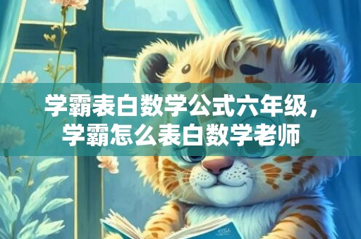 学霸表白数学公式六年级，学霸怎么表白数学老师