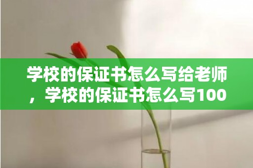 学校的保证书怎么写给老师，学校的保证书怎么写100字