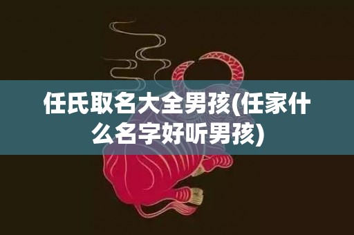 任氏取名大全男孩(任家什么名字好听男孩)