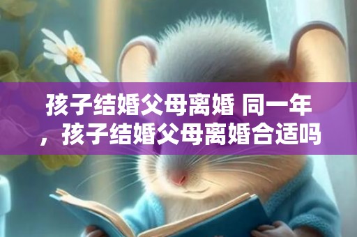 孩子结婚父母离婚 同一年，孩子结婚父母离婚合适吗
