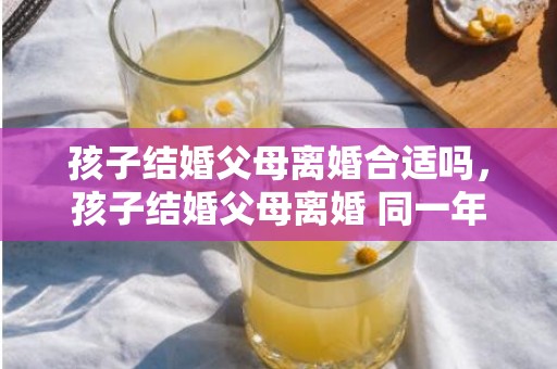 孩子结婚父母离婚合适吗，孩子结婚父母离婚 同一年