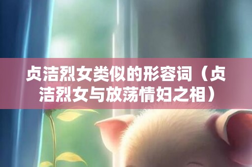 贞洁烈女类似的形容词（贞洁烈女与放荡情妇之相）