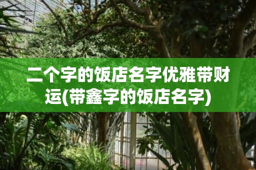 二个字的饭店名字优雅带财运(带鑫字的饭店名字)