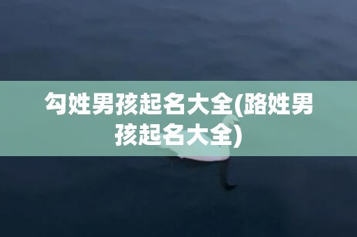 勾姓男孩起名大全(路姓男孩起名大全)