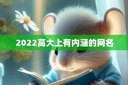 2022高大上有内涵的网名