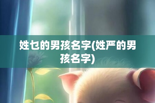 姓乜的男孩名字(姓严的男孩名字)