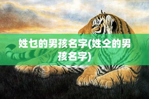 姓乜的男孩名字(姓仝的男孩名字)