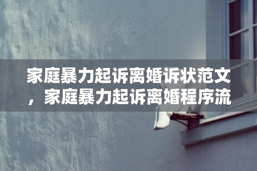家庭暴力起诉离婚诉状范文，家庭暴力起诉离婚程序流程