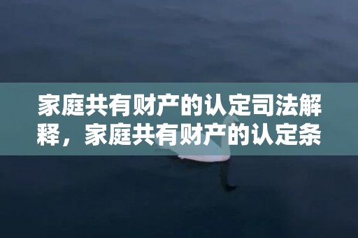 家庭共有财产的认定司法解释，家庭共有财产的认定条件