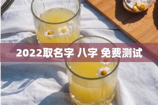 2022取名字 八字 免费测试