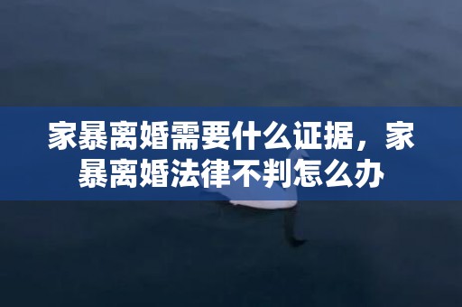家暴离婚需要什么证据，家暴离婚法律不判怎么办