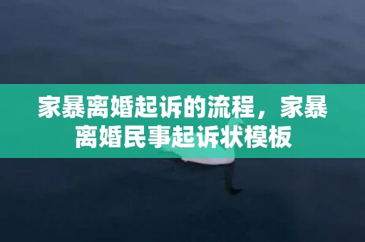 家暴离婚起诉的流程，家暴离婚民事起诉状模板