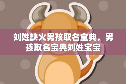 刘姓缺火男孩取名宝典，男孩取名宝典刘姓宝宝