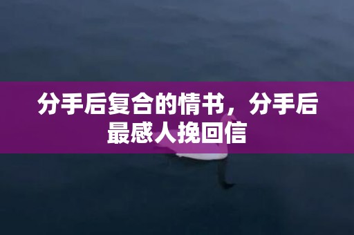 分手后复合的情书，分手后最感人挽回信