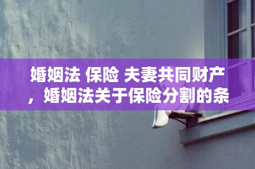 婚姻法 保险 夫妻共同财产，婚姻法关于保险分割的条款