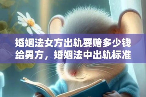 婚姻法女方出轨要赔多少钱给男方，婚姻法中出轨标准如何界定