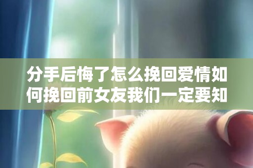 分手后悔了怎么挽回爱情如何挽回前女友我们一定要知道