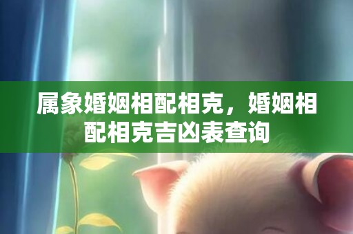 属象婚姻相配相克，婚姻相配相克吉凶表查询