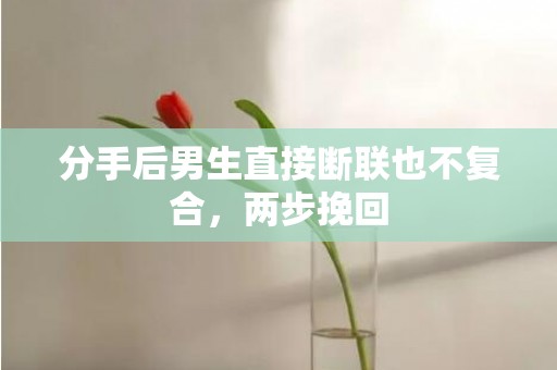 分手后男生直接断联也不复合，两步挽回