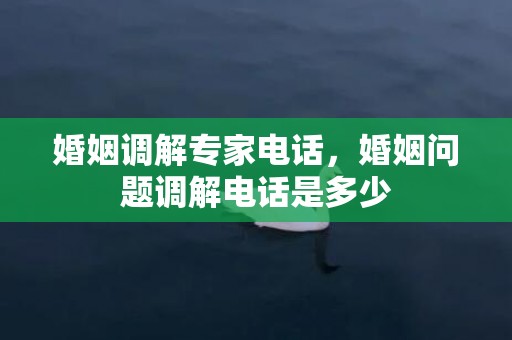 婚姻调解专家电话，婚姻问题调解电话是多少