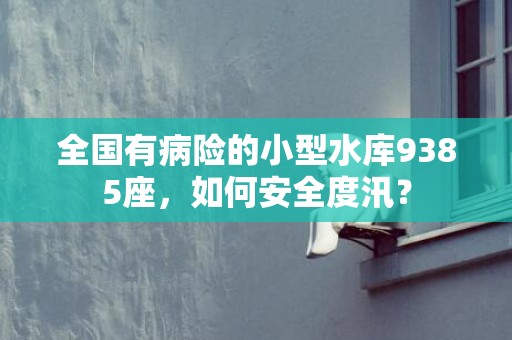全国有病险的小型水库9385座，如何安全度汛？