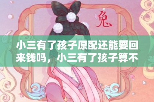 小三有了孩子原配还能要回来钱吗，小三有了孩子算不算重婚罪