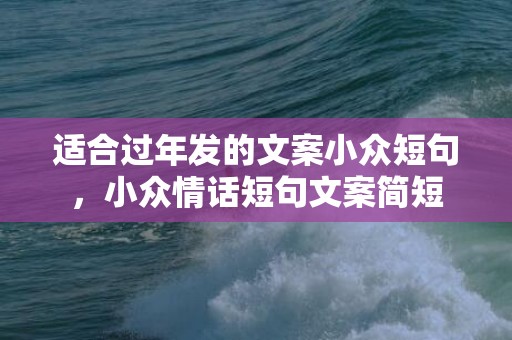 适合过年发的文案小众短句，小众情话短句文案简短