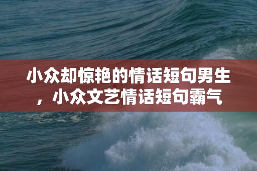 小众却惊艳的情话短句男生，小众文艺情话短句霸气