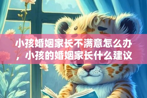 小孩婚姻家长不满意怎么办，小孩的婚姻家长什么建议
