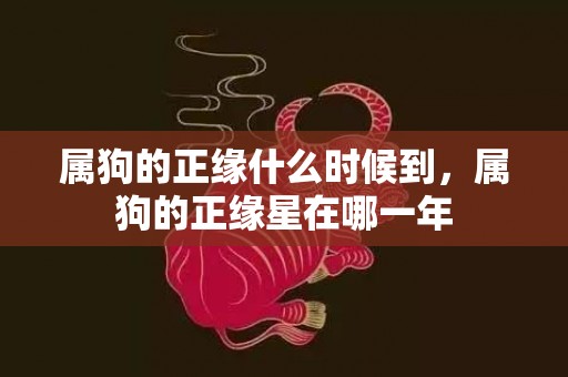 属狗的正缘什么时候到，属狗的正缘星在哪一年