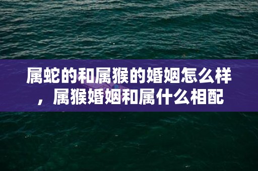 属蛇的和属猴的婚姻怎么样，属猴婚姻和属什么相配