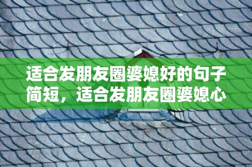 适合发朋友圈婆媳好的句子简短，适合发朋友圈婆媳心灵鸡汤的句子，婆媳人心换人心的经典语录